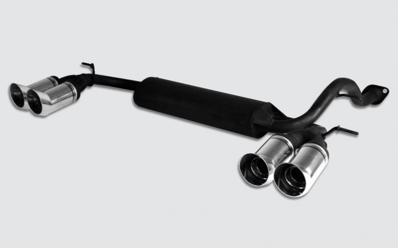 Einddemper duplex Honda CRX 1987-1992 RVS eindstuk 100mm Rond