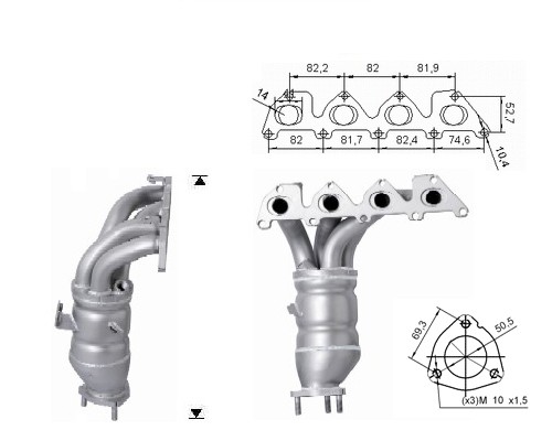 Seat ALTEA 1.4i 16V 1390 cc 63 Kw / 86 cv BXW Magnaflow CAT Bouw