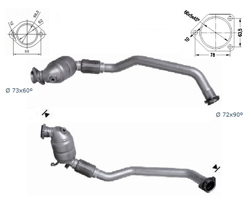 BMW 318TD 1951 cc 85 Kw / 116 cv M47N E46 Magnaflow CAT Bouwjaar