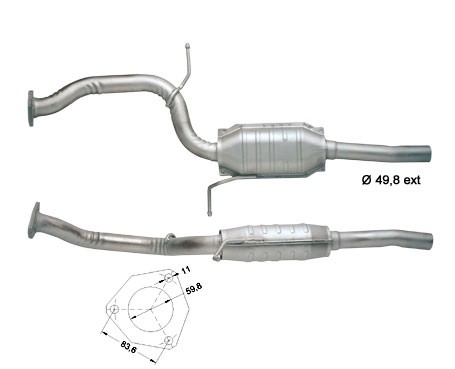Ford GALAXY 2.0i 16V 1998 cc 85 Kw / 116 cv DL20 Magnaflow CAT B