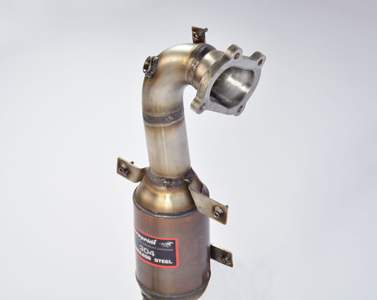 595 ABARTH 1.4T (145 Hp) (Ø65 with valve) 2015 Turbo downpipe kit + Metallic catalytic converter 100