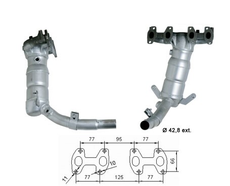 Lancia Y 1.2i 8V 1242 cc 44 Kw / 60 cv 188A4.000 Magnaflow CAT B