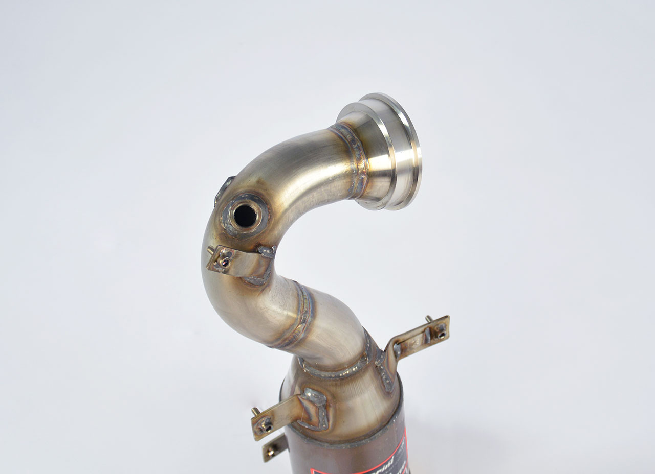 595 ABARTH 1.4T "Competizione" (180 Hp) (Ø65 with valve) 2016 Turbo downpipe kit + Metallic catalyti