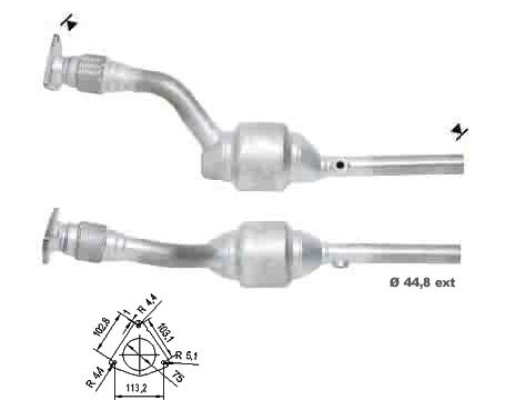 Renault LAGUNA 1.6i 16V 1598 cc 79 Kw / 107 cv K4M Magnaflow CAT