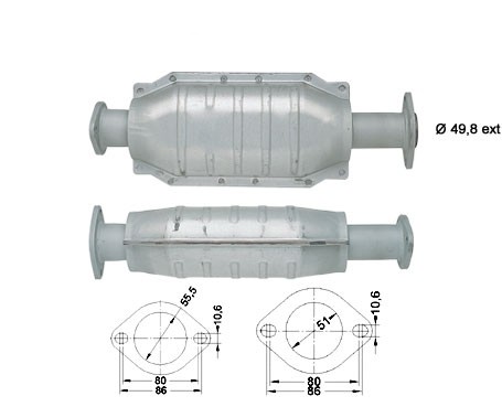Renault CLIO 1.2i 1171 cc 40 Kw / 55 cv E7F Magnaflow CAT Bouwja