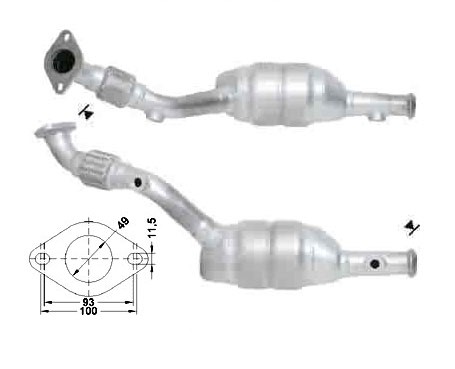 Renault CLIO 1.2i 16V 1149 cc 55 Kw / 75 cv D4F Magnaflow CAT Bo