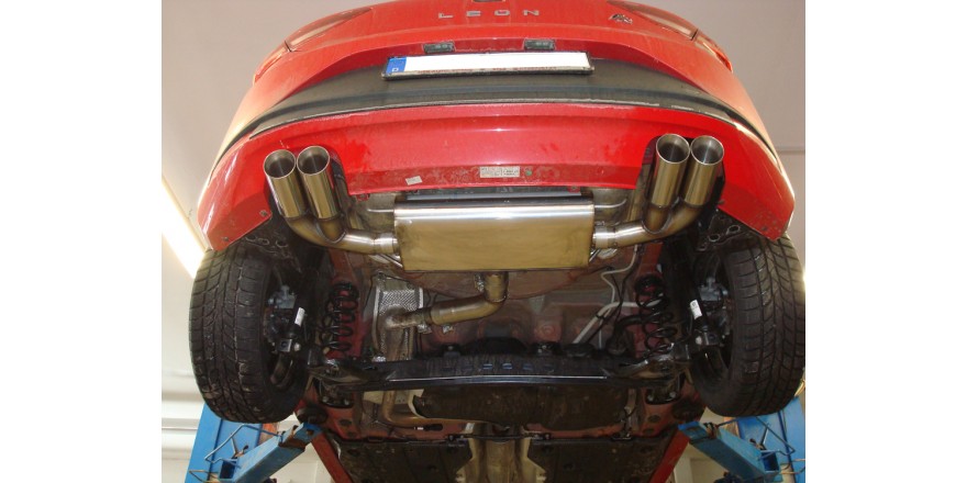 Seat Leon 5F Einddemper Uitgang rechts/links - 2x80 Typ 25 recht