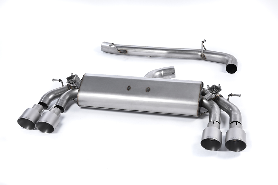 Milltek Cat-back VW Golf MK7 R 2.0 TSI 300PS Titanium GT-100 round trims