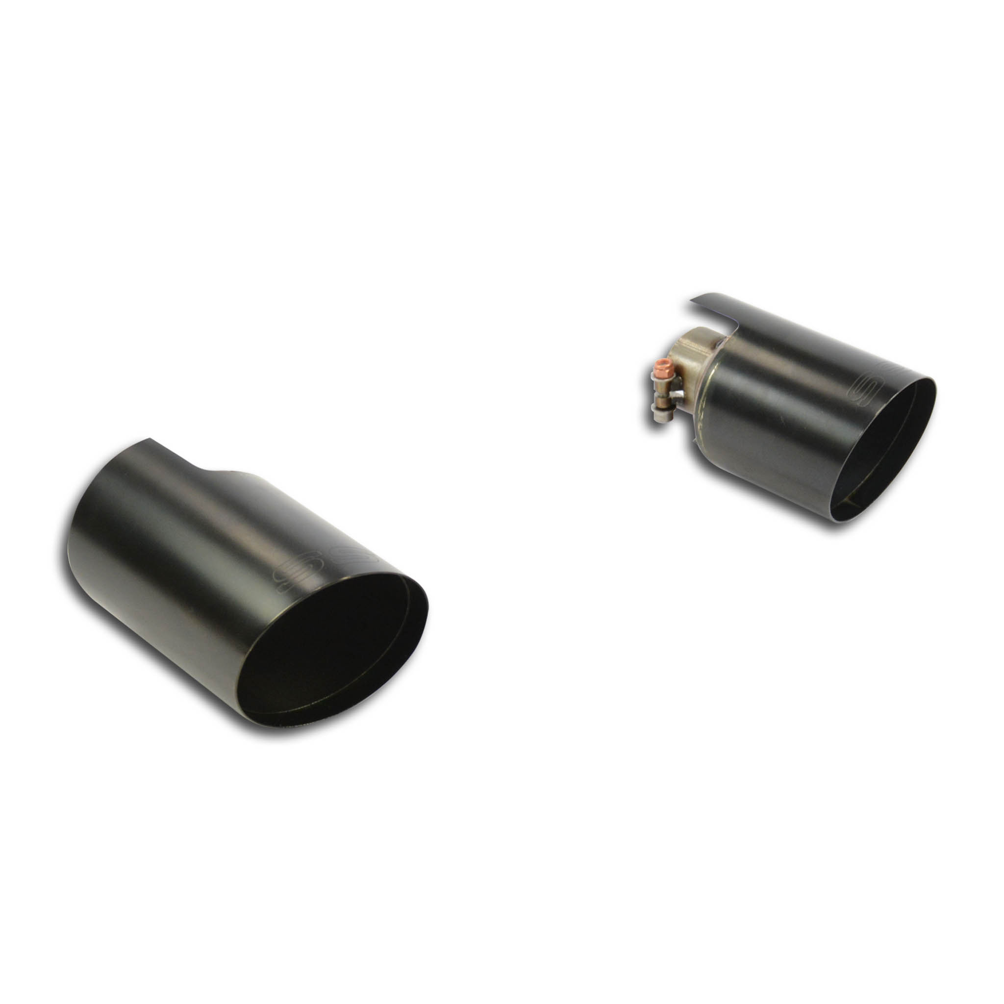 595 ABARTH 1.4T (145 Hp) (Ø65) 2015 Endpipe kit "Race" Black Right O100 - Left O100