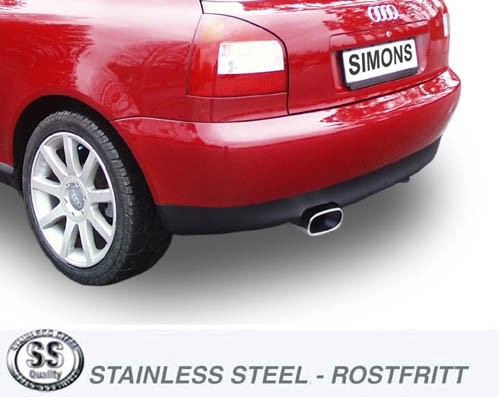 Simons Uitlaatsysteem af kat. Audi A3 Quattro 8L 1999-2003