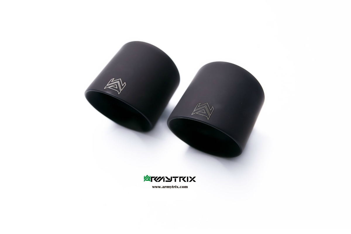 Armytrix Porsche 718 Cayman / S (2016-) Dual Matte Black Tips (2