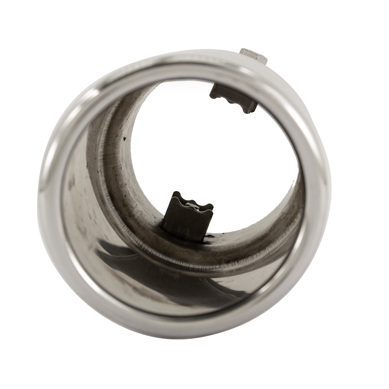 Simoni Racing Uitlaatsierstuk Rond/Schuin RVS - Ø76xL180mm - Montage ->64mm