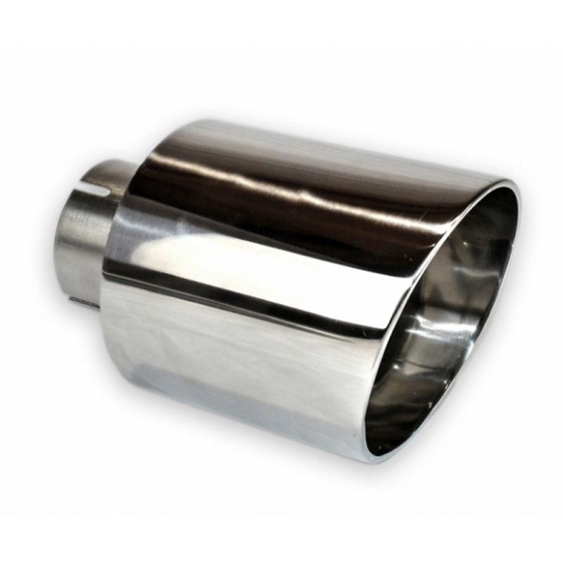 Ulter Sport Uitlaatsierstuk - Rond Ø100mm Schuin - Lengte 160mm  - Montage ->50mm - RVS