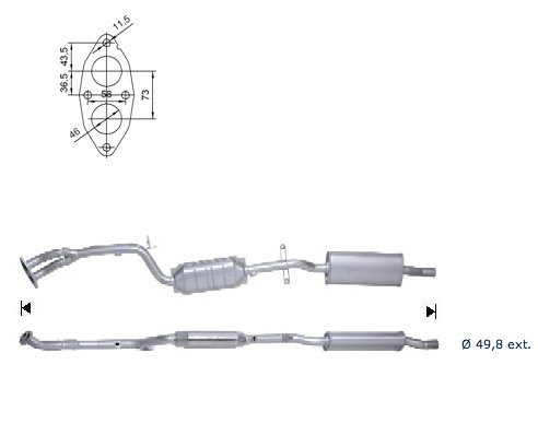 BMW 318i Ci 1995 cc 110 Kw / 150 cv N46 E46 Magnaflow CAT Bouwja