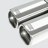 Einddemper VW Lupo 1998-2005 RVS eindstuk 80x65mm rond ulter
