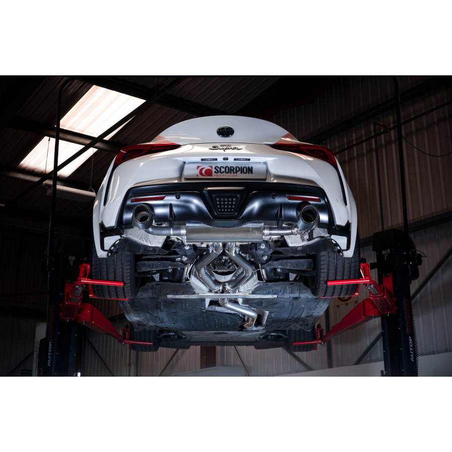 Toyota Supra A90 (Inc GR) 3.0T ROW Non-GPF Model Cat-back Polished STW Scorpion