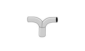 T-stuk: 63,5 naar 2x 63,5mm  Simons Staal