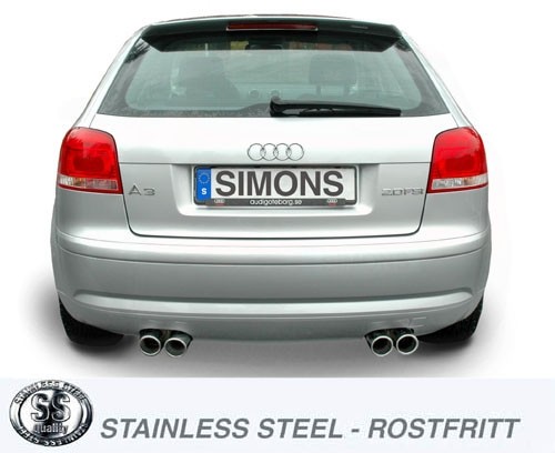 Simons Dual Power Einddemper VW Golf V 2003>