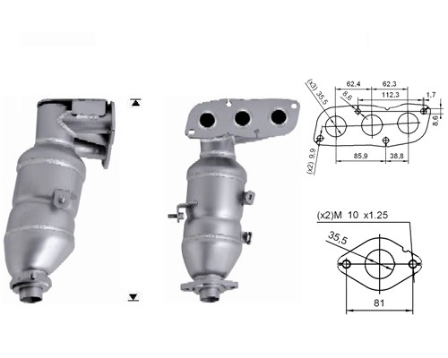 Citroen C1 1.0i 12V 998 cc 50 Kw / 68 cv 1KRFE (CFA) Magnaflow C