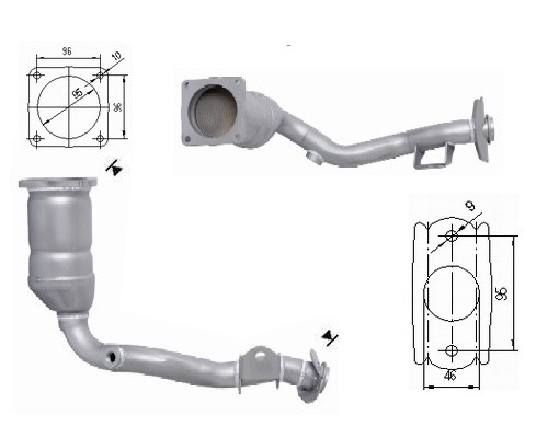 Citroen C3 1.1i 1124 cc 44 Kw / 60 cv TU1A (HFX) Magnaflow CAT B