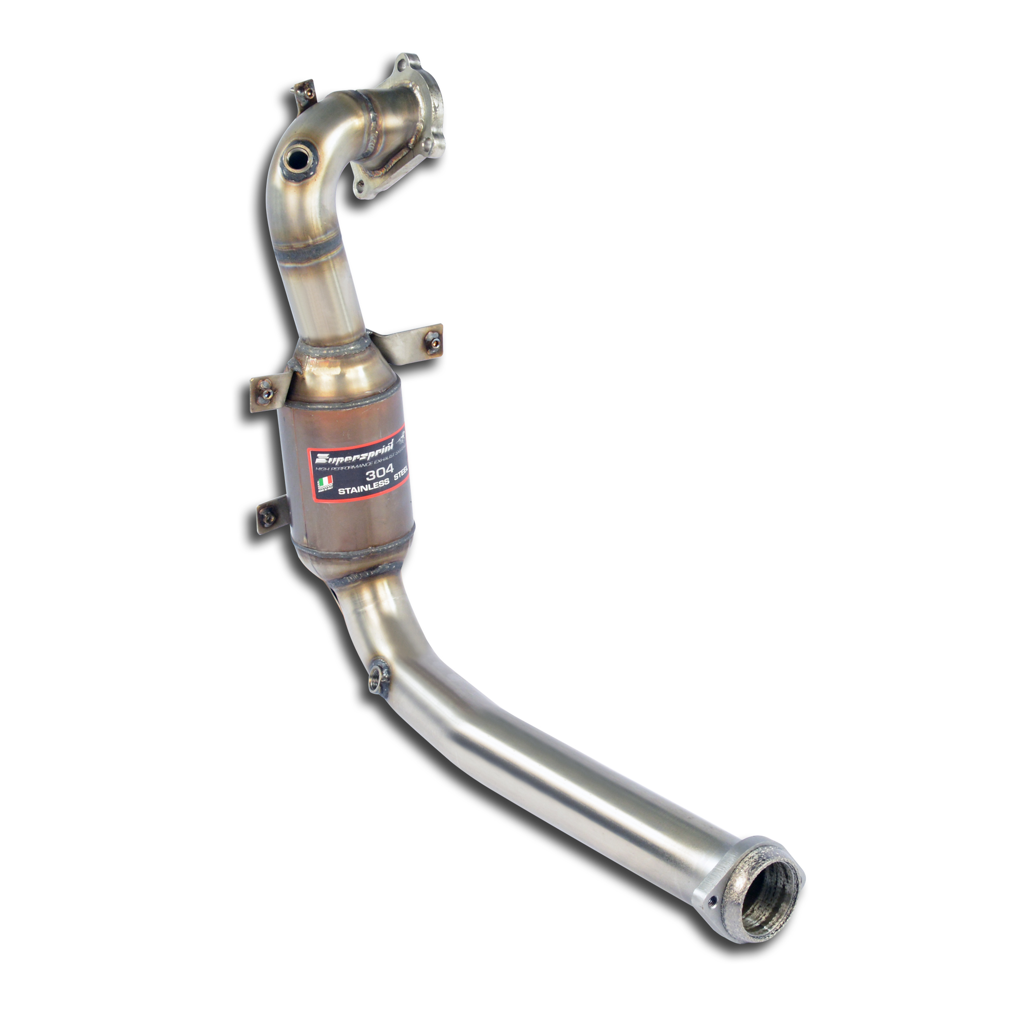 595 ABARTH 1.4T (145 Hp) (Ø65 with valve) 2015 Turbo downpipe kit + Metallic catalytic converter 100
