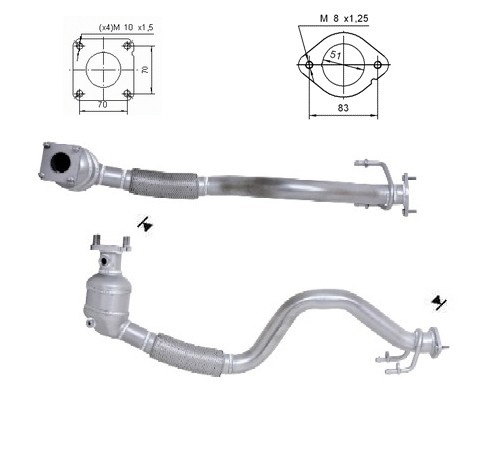 VW GOLF V 1.6i 16V FSI 1598 cc 85 Kw / 116 cv BLP Magnaflow CAT