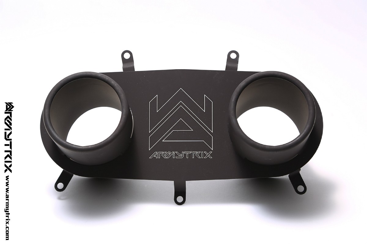 Twin Titanium Matte Black Tips (only fits with armytrix exhaust)