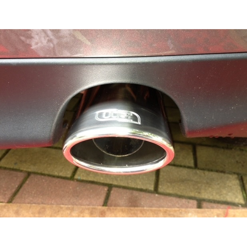 Ulter Sport Uitlaatsierstuk - Ovaal 95x65mm Schuin - Lengte 120mm - Montage 40-55mm - RVS