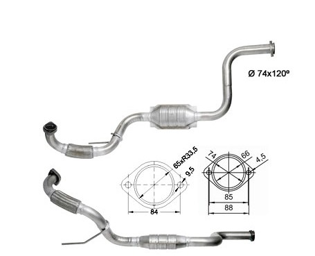 Mercedes VITO 110TD 2299 cc 72 Kw / 98 cv OM601 Magnaflow CAT Bo