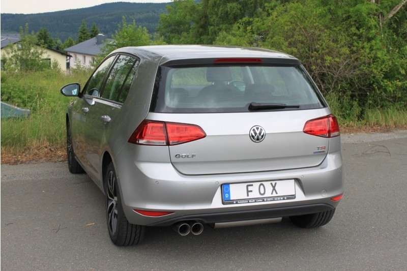 Einddemper VW Golf VII 1,4TSI Duplex 2x80 rond
