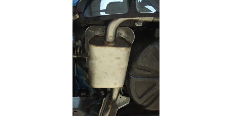 Renault Megane III Coupe Einddemper - 1x70 Typ 10 niet sichtbar