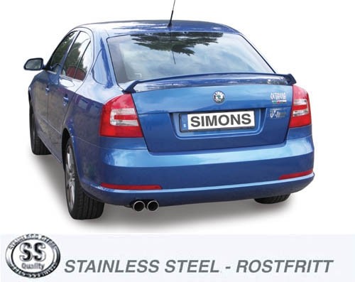 Simons Uitlaatsysteem af kat. Skoda Octavia II 2006>