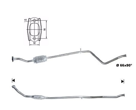 Peugeot 306 1.9D 1868 cc 51 Kw / 70 cv DW8 (WJZ) Magnaflow CAT B