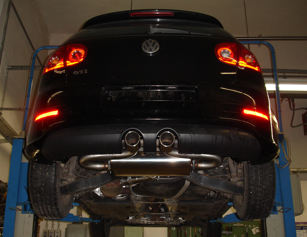 FOX RVS Einddemper VW Golf V GTI, R32 look