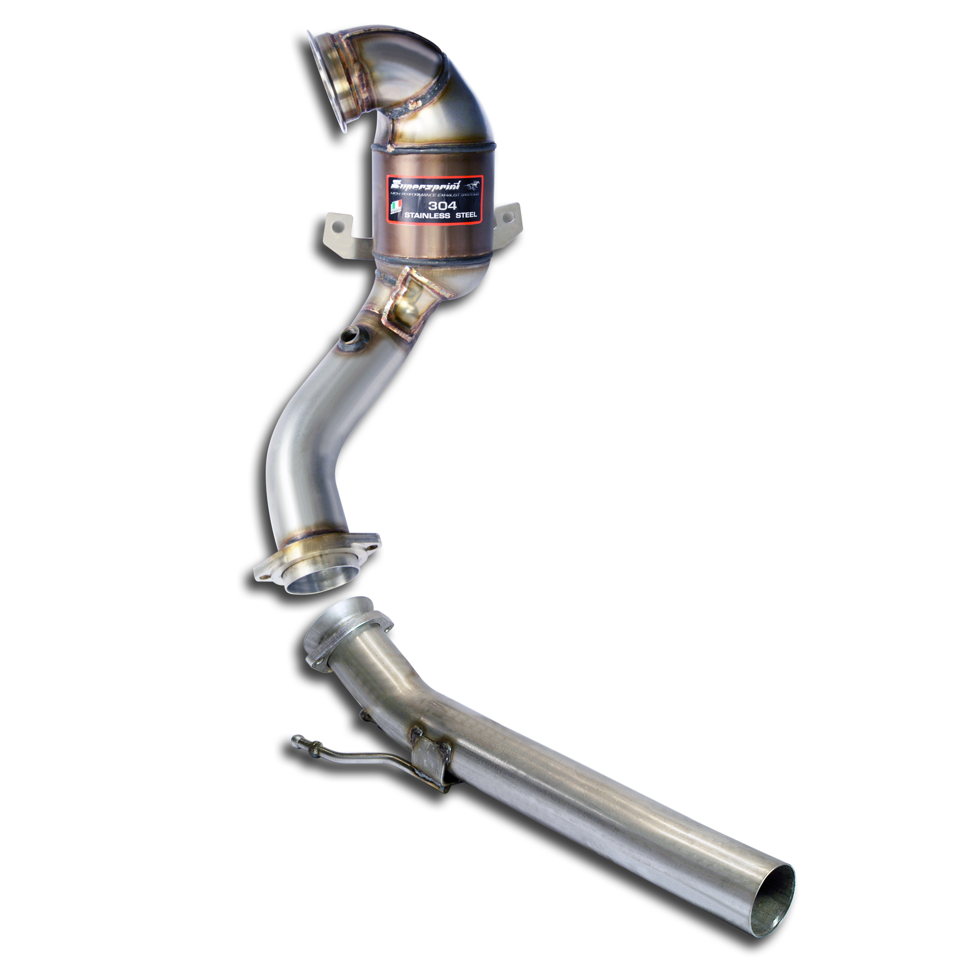 AUDI A3 8V Cabrio 1.8 TFSI (180 Hp) 2012 -> 2015 Turbo downpipe kit + Metallic catalytic converter W