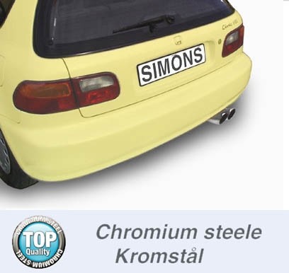 Simons Uitlaatsysteem af kat. Honda Civic V/VI 1992-2000