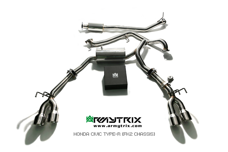 Armytrix Honda Civic Type R FK2 (2015-2017) Front pipe + Mid-pip