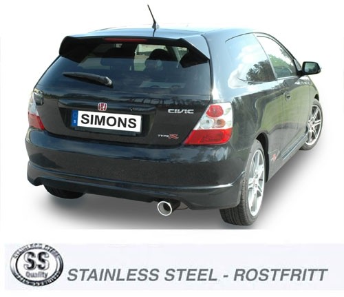 Simons Uitlaatsysteem af kat. Honda Civic VII 2002>