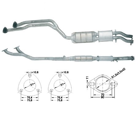 BMW 325i Cabrio 2494 cc 141 Kw / 192 cv M50 E36 Magnaflow CAT Bo