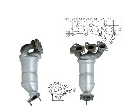 Opel AGILA 1.0i 12V 998 cc 44 Kw / 60 cv Z10XEP Magnaflow CAT Bo