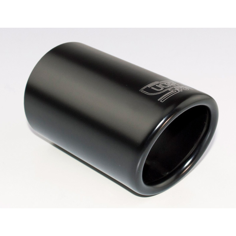 Ulter Sport Uitlaatsierstuk - Rond Ø70mm - Lengte 120mm - Montage 40-60mm - Zwart RVS
