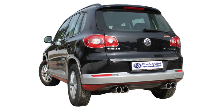 VW Tiguan 5N Einddemper Uitgang rechts/links - 2x90 Typ 12 recht
