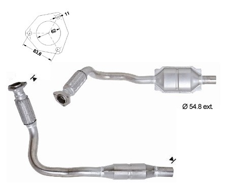 Opel ASTRA 2.0TD DTI 1995 cc 60 Kw / 82 cv Y20DTL Magnaflow CAT