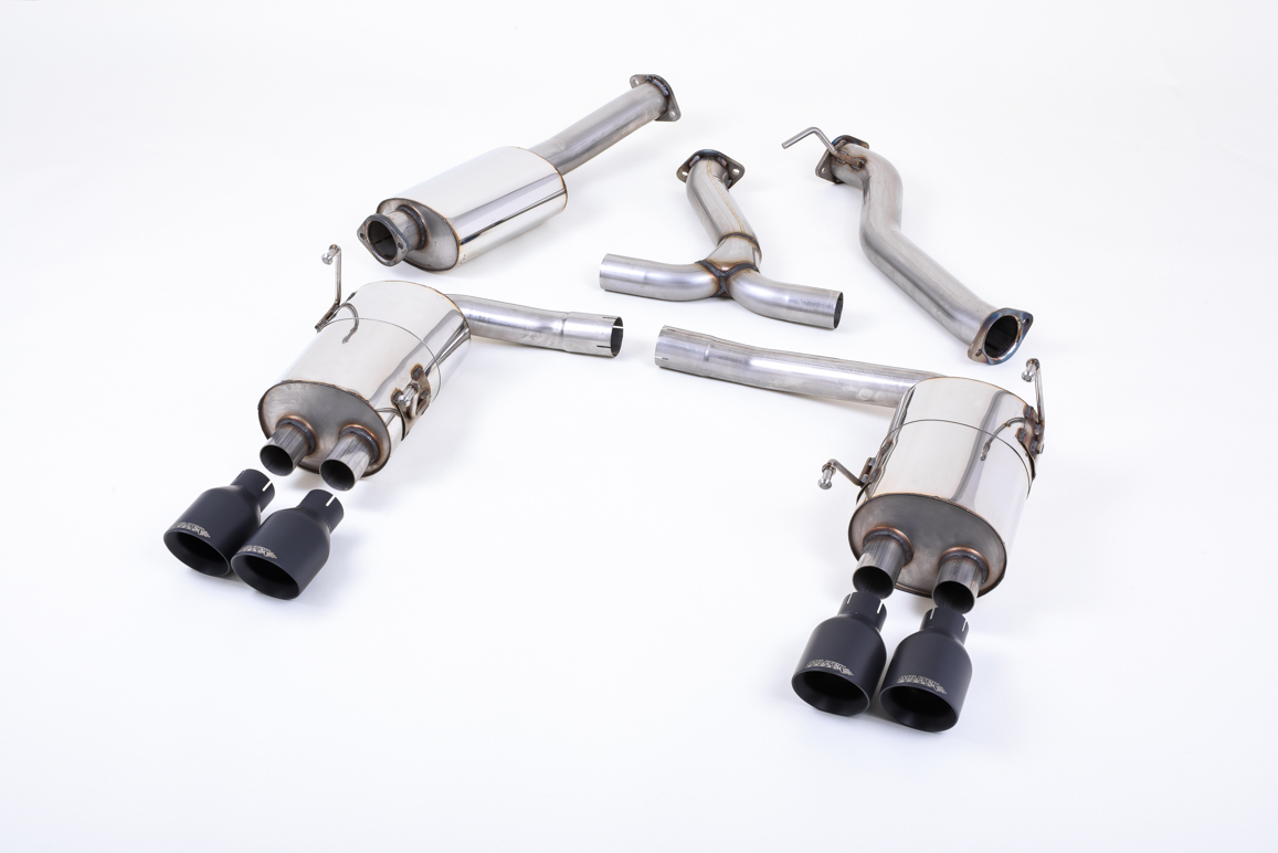 Subaru Impreza WRX STi CAT-BACK EC-Approved Cerakote Black GT-100 Tips