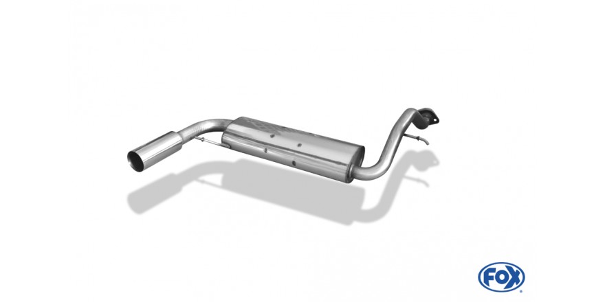 Honda Civic III/ CRX II Einddemper dwars - 1x76 Typ 10 FOX