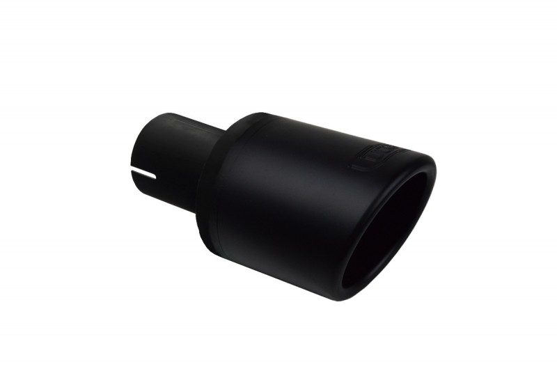Uitlaatsierstuk enkel rond 60mm Zwart RVS Ultersport