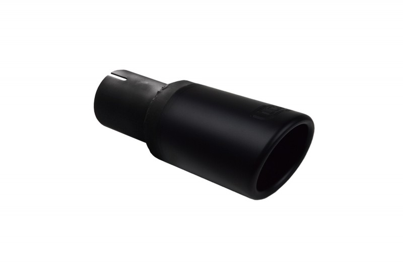 Uitlaatsierstuk enkel rond 55mm zwart RVS Ultersport
