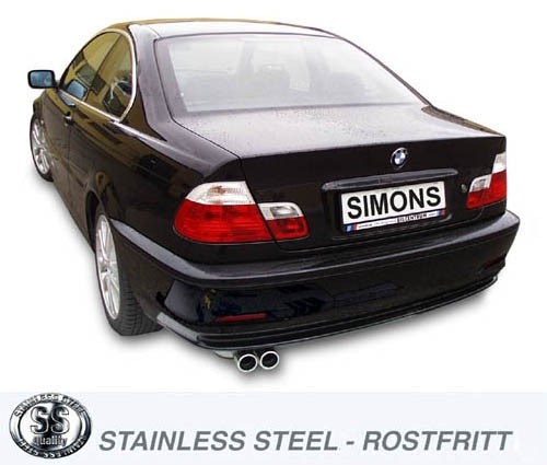 Simons Uitlaatsysteem af kat. BMW 3-serie E46 1999-2000