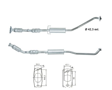 Toyota COROLLA 1.6i 16V 1598 cc 81 Kw / 110 cv 3ZZ-FE Magnaflow