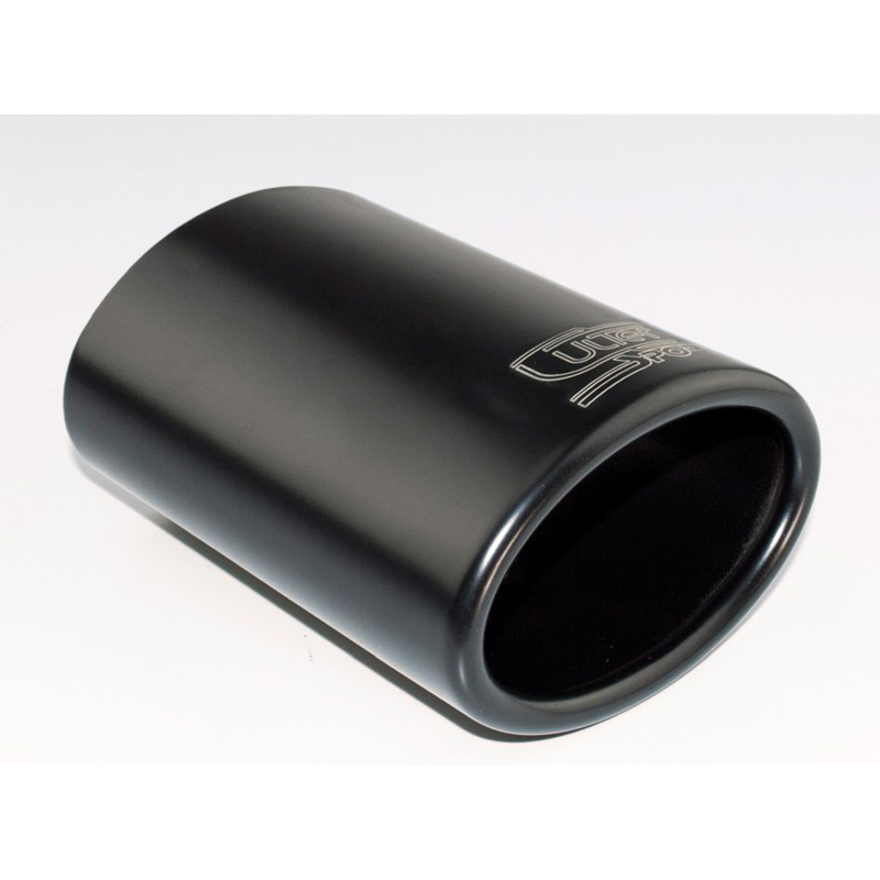 Ulter Sport Uitlaatsierstuk - Ovaal 95x65mm - Lengte 120mm - Montage 40-55mm - Zwart RVS